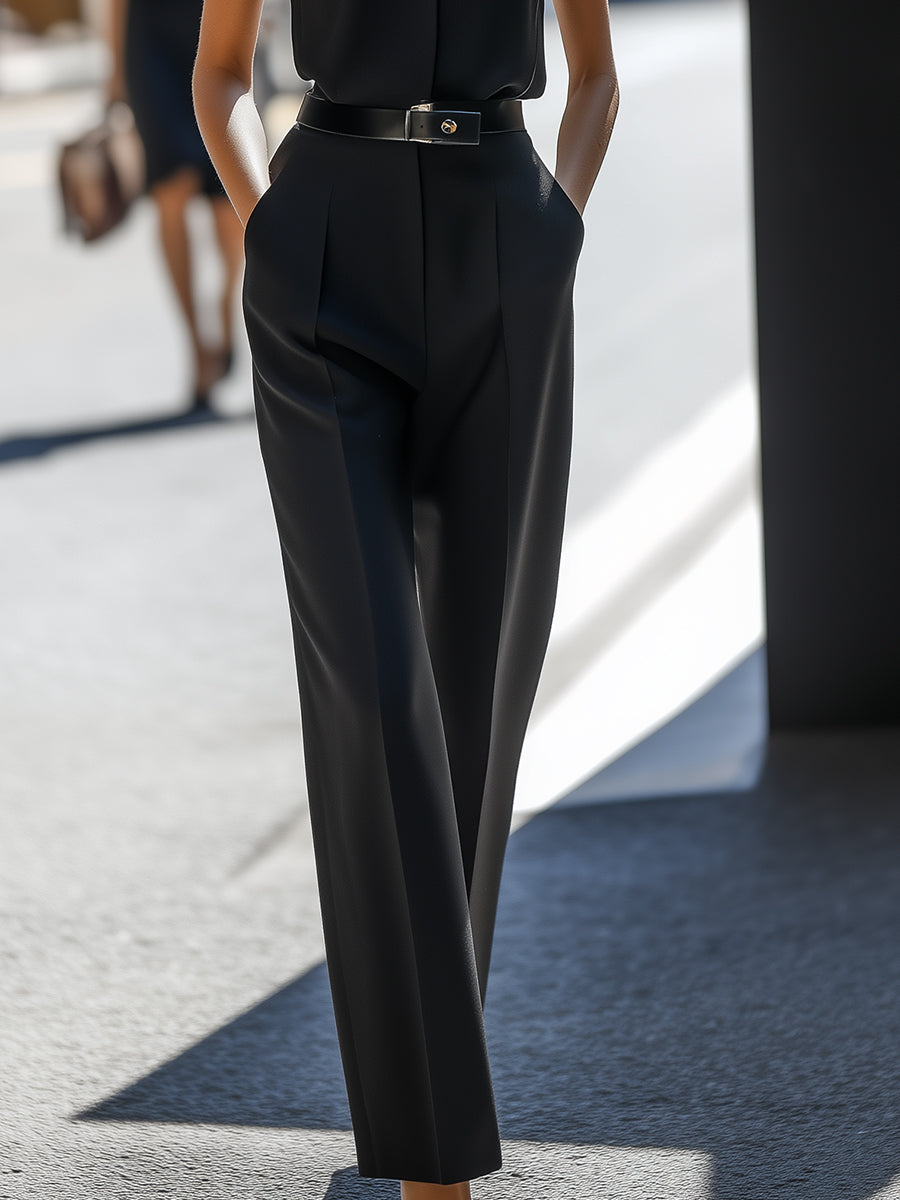 Sophisticated Sleeveless Tailored Jumpsuit