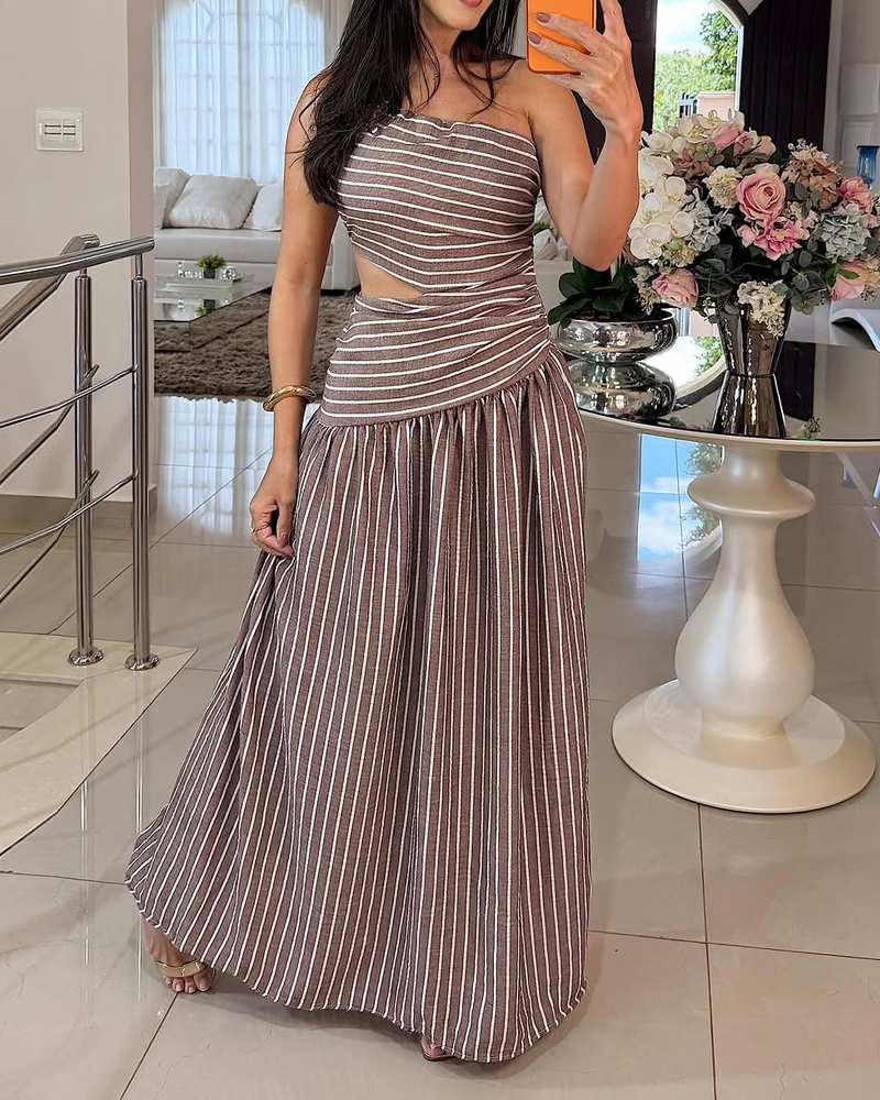 Single striped print dress