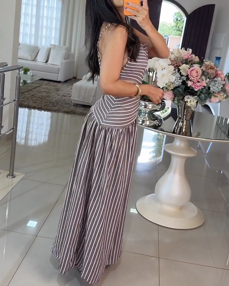 Single striped print dress