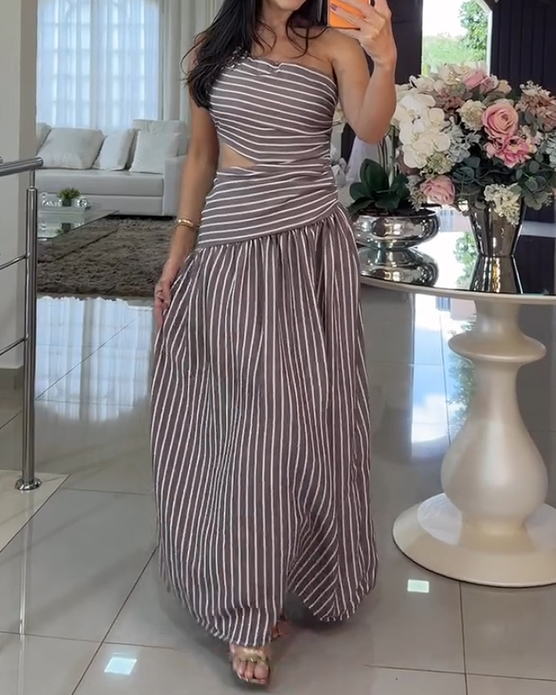 Single striped print dress