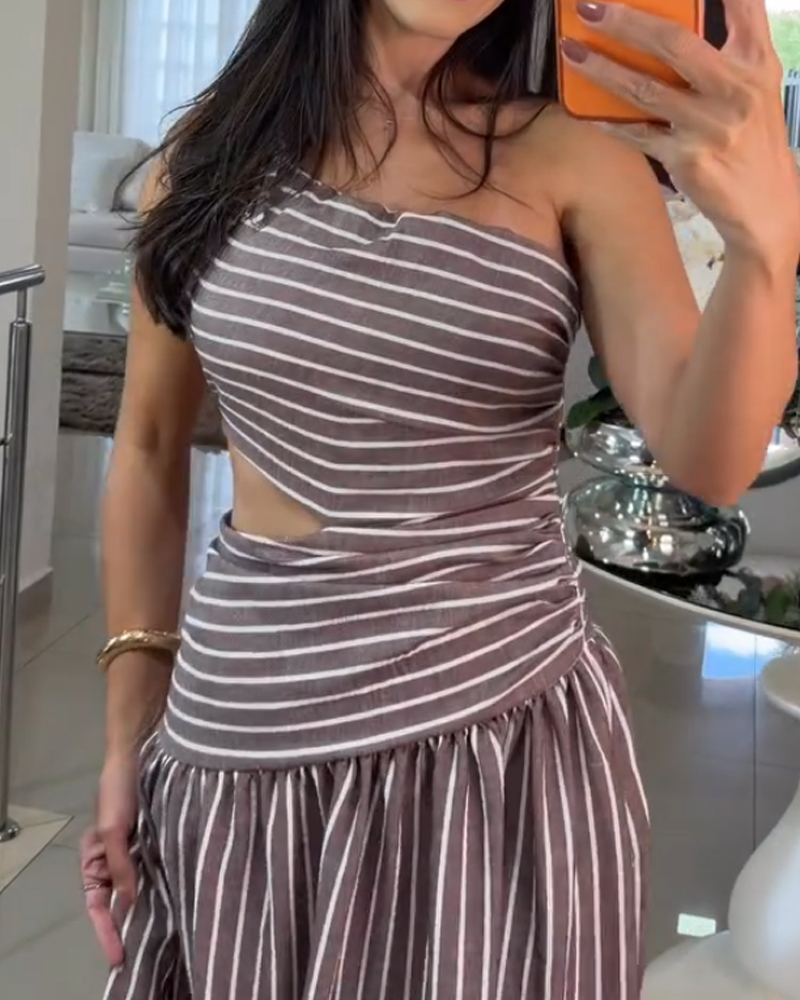 Single striped print dress