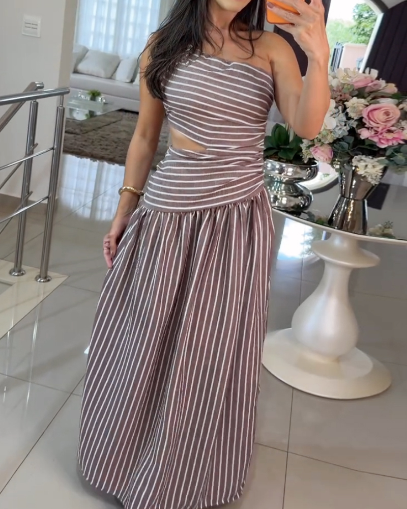 Single striped print dress