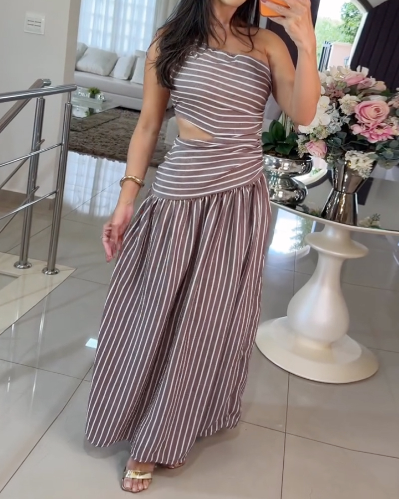 Single striped print dress