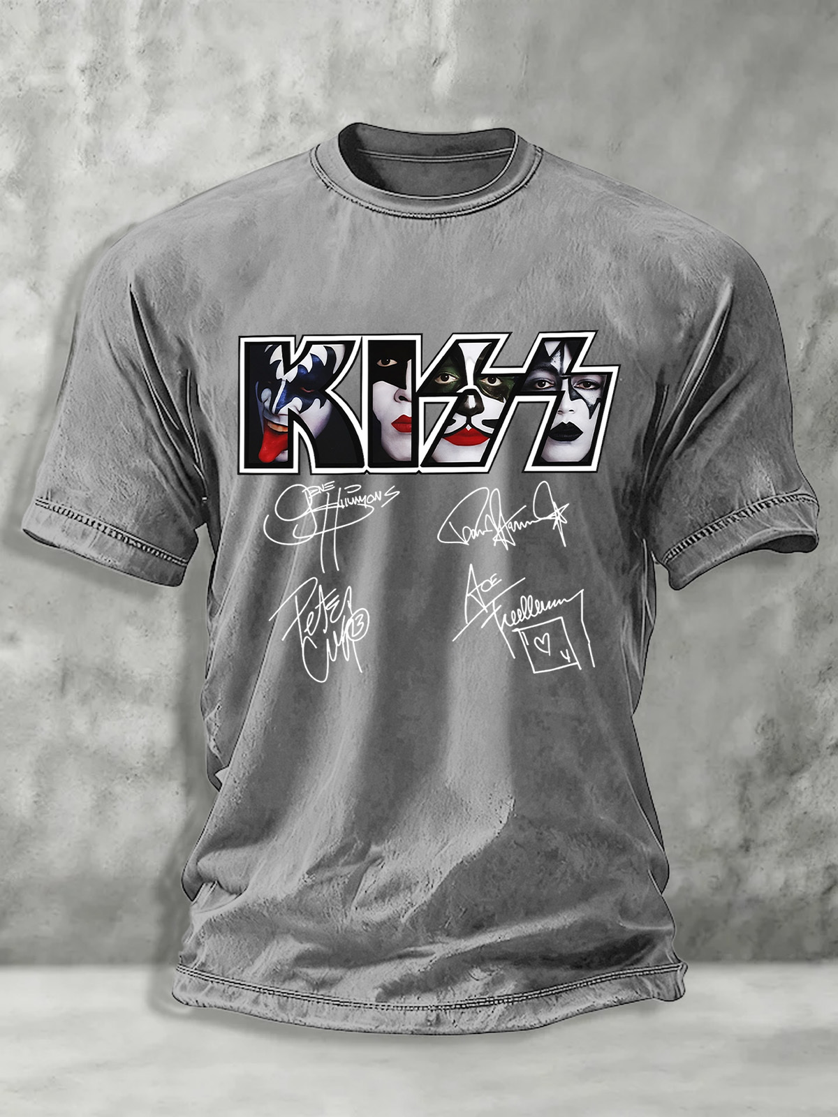 Kiss Band Legacy And Impact Printed Unisex Washed T-Shirt
