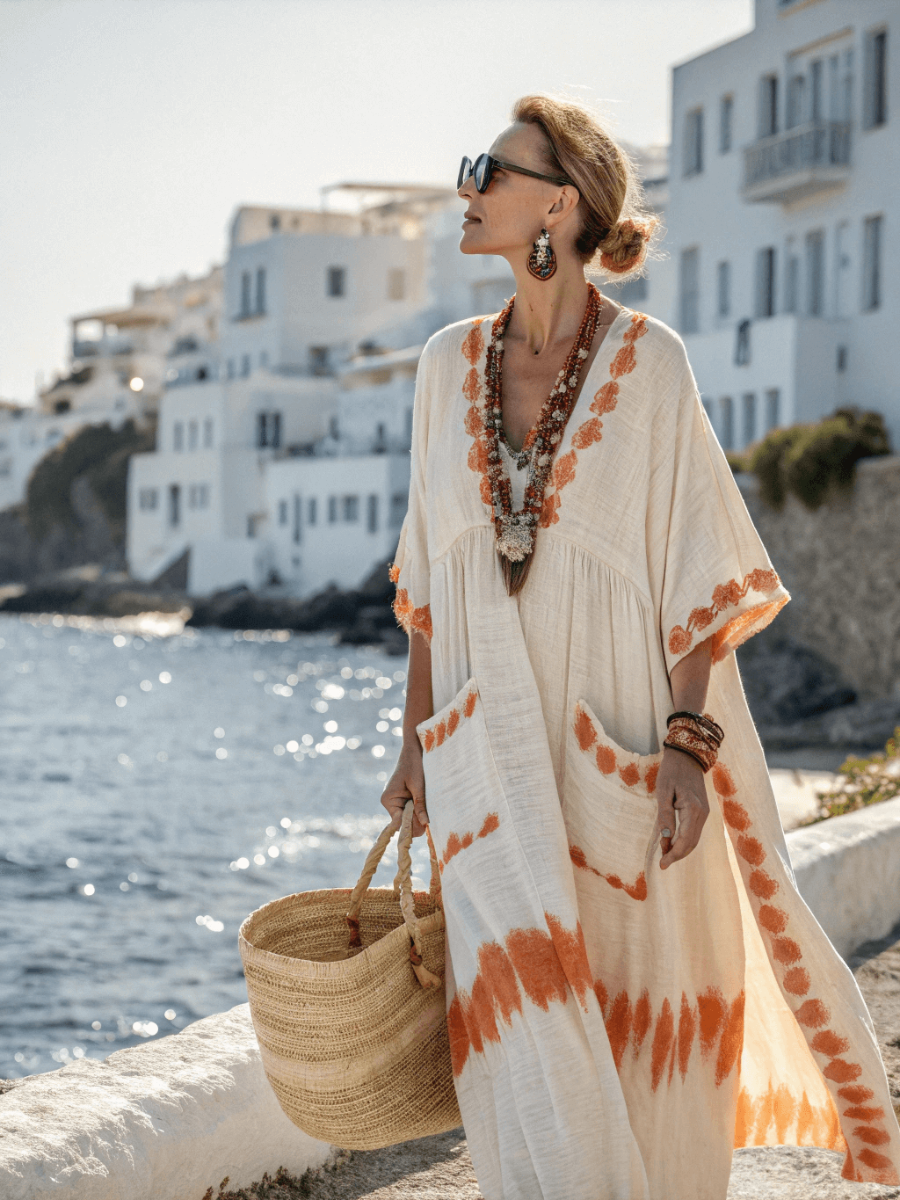 Women's Linen Solid Color Loose Dress