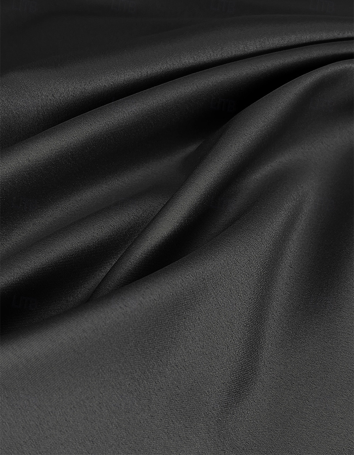 A-line Short-sleeved V-neck Satin Midi Dress