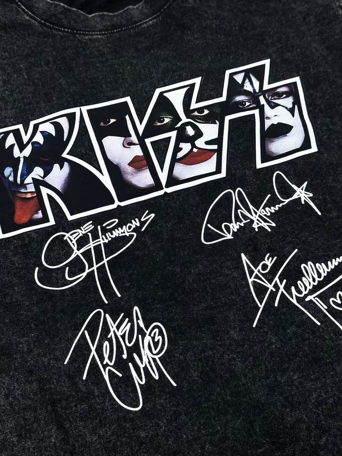 Kiss Band Legacy And Impact Printed Unisex Washed T-Shirt