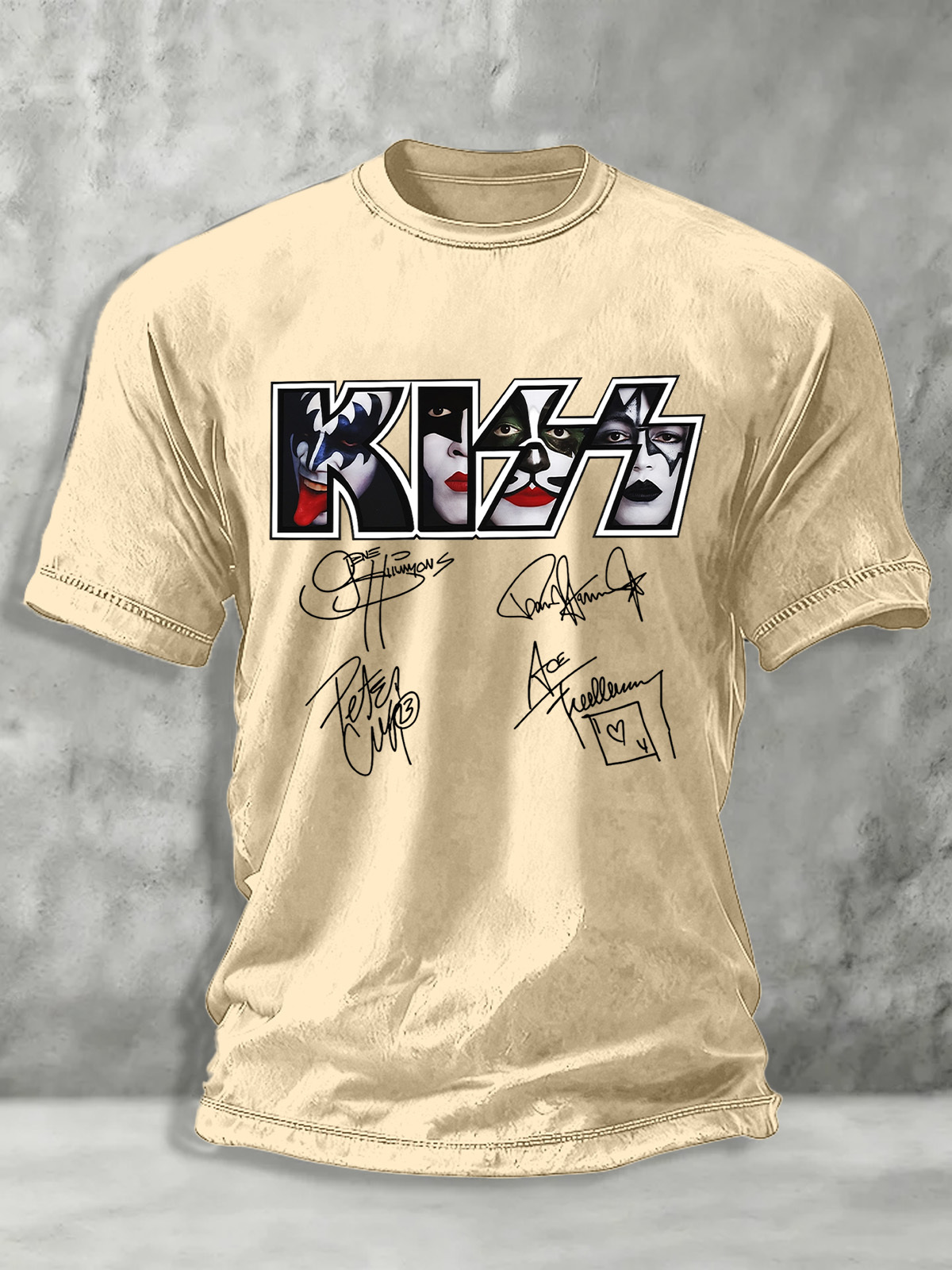 Kiss Band Legacy And Impact Printed Unisex Washed T-Shirt