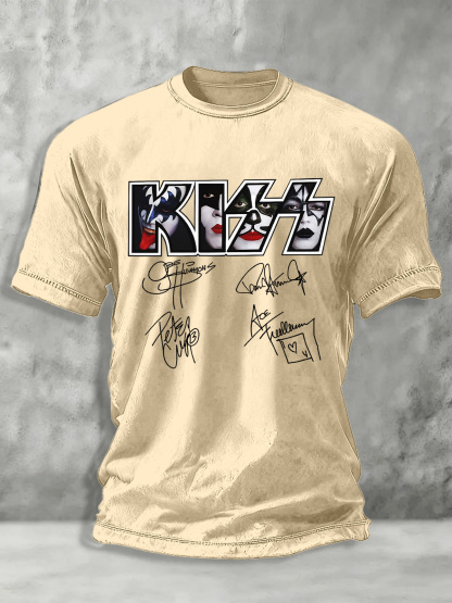 Kiss Band Legacy And Impact Printed Unisex Washed T-Shirt