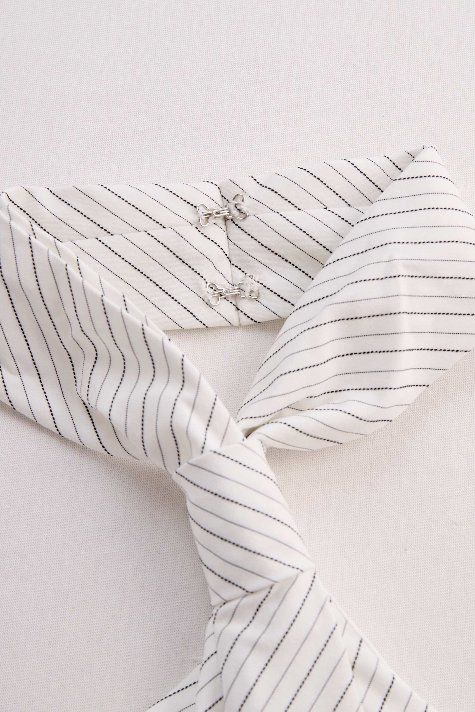 Striped Halter-Neck Knot Front Blouse