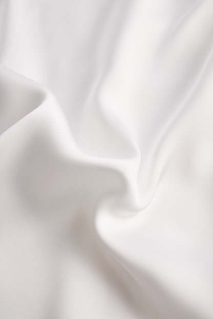 Elegant White Draped Top with Button Detail