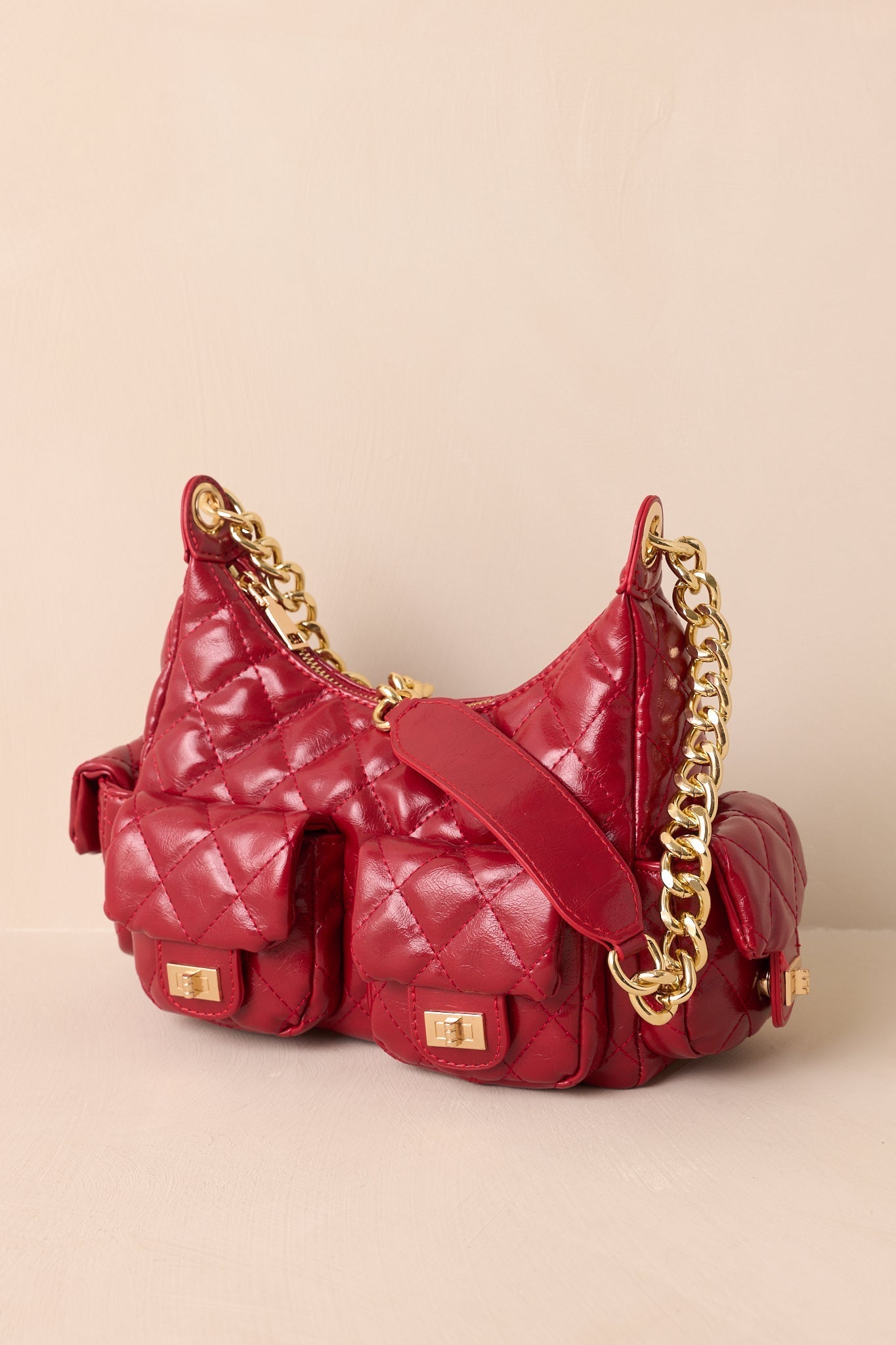 Little Something Extra Red Faux Leather Quilted Handbag - MismiDaily - Accessories