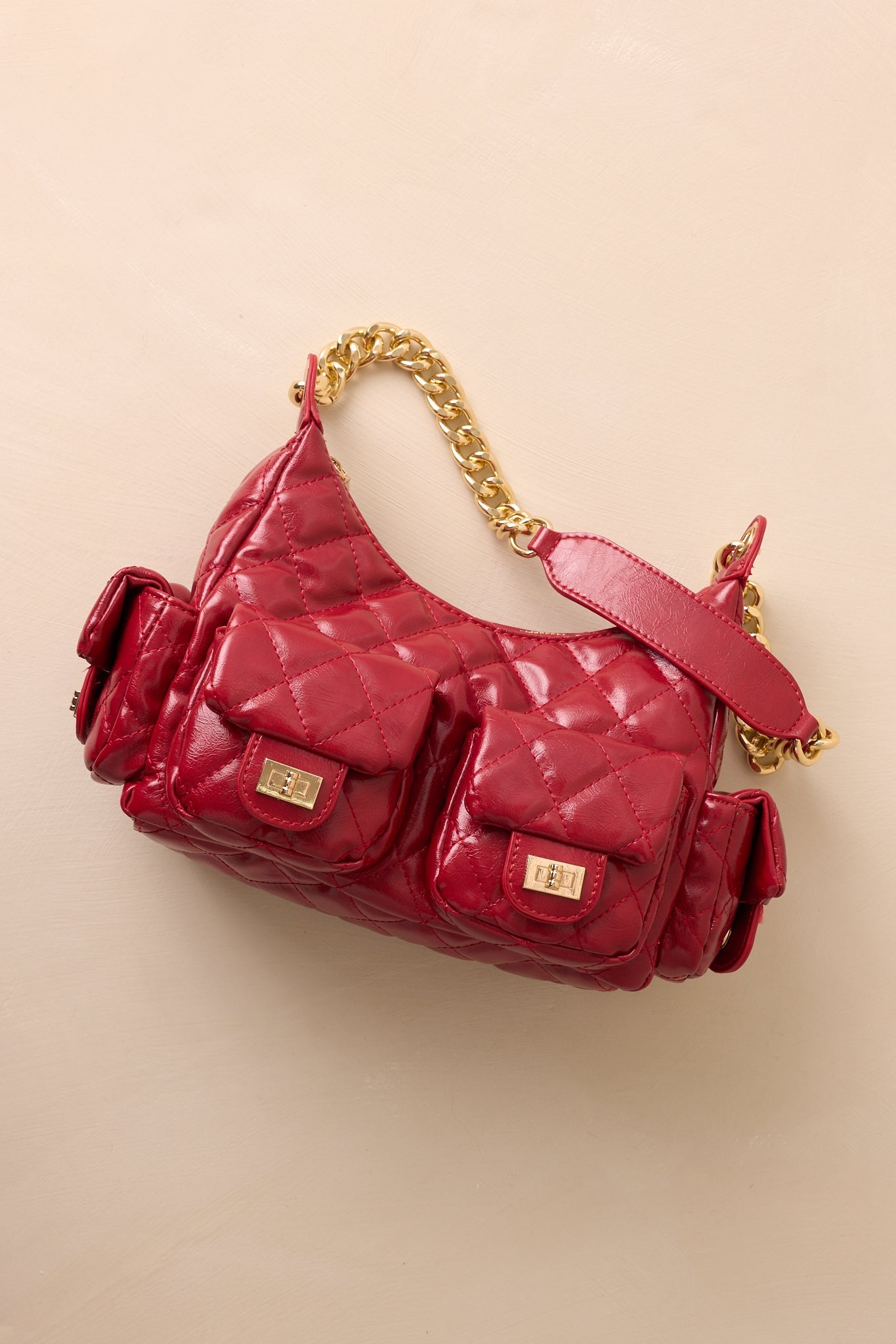 Little Something Extra Red Faux Leather Quilted Handbag - MismiDaily - Accessories