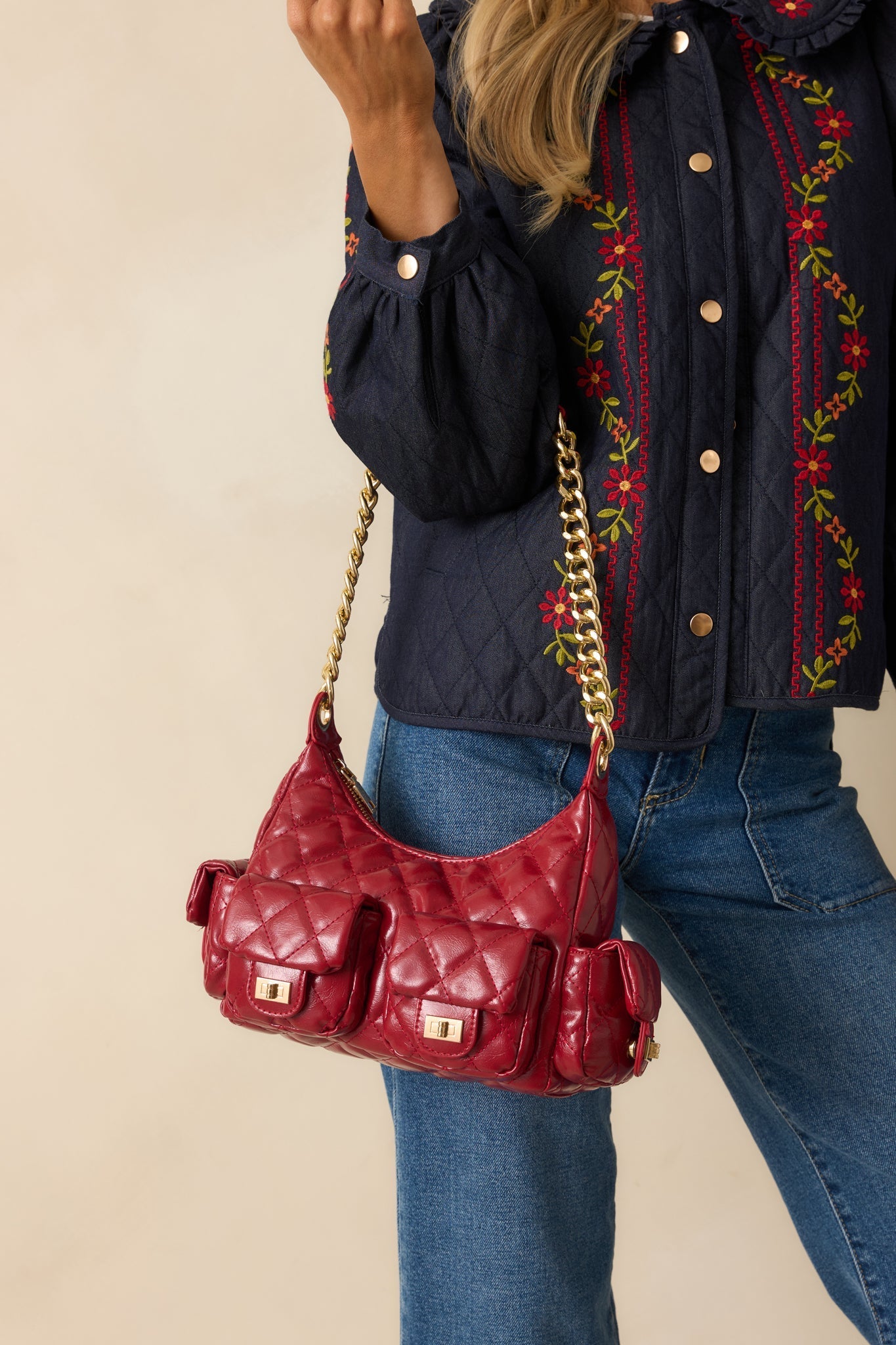 Little Something Extra Red Faux Leather Quilted Handbag - MismiDaily - Accessories