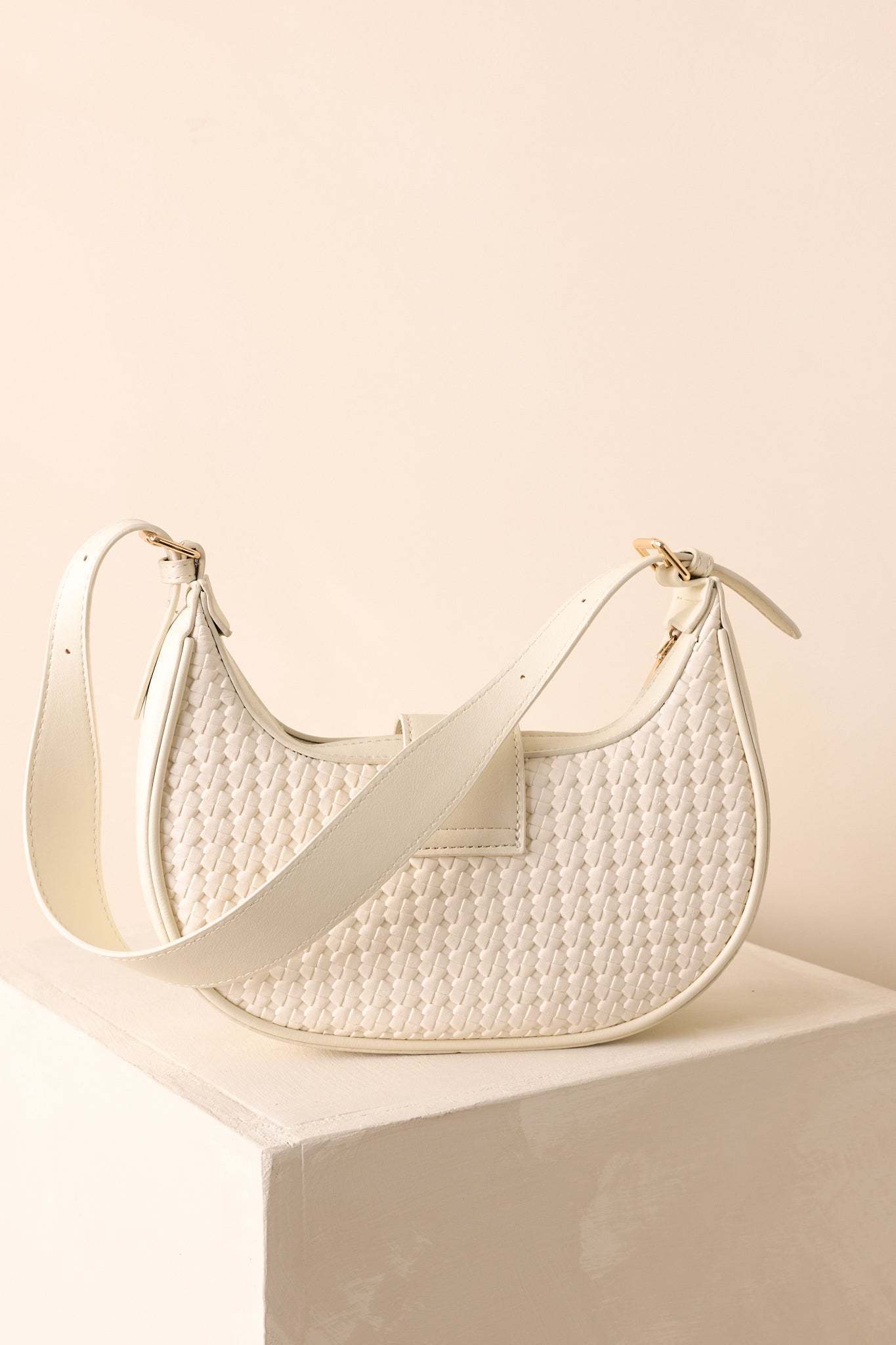 Trust Me On This One White Woven Faux Leather Handbag - MismiDaily - Accessories