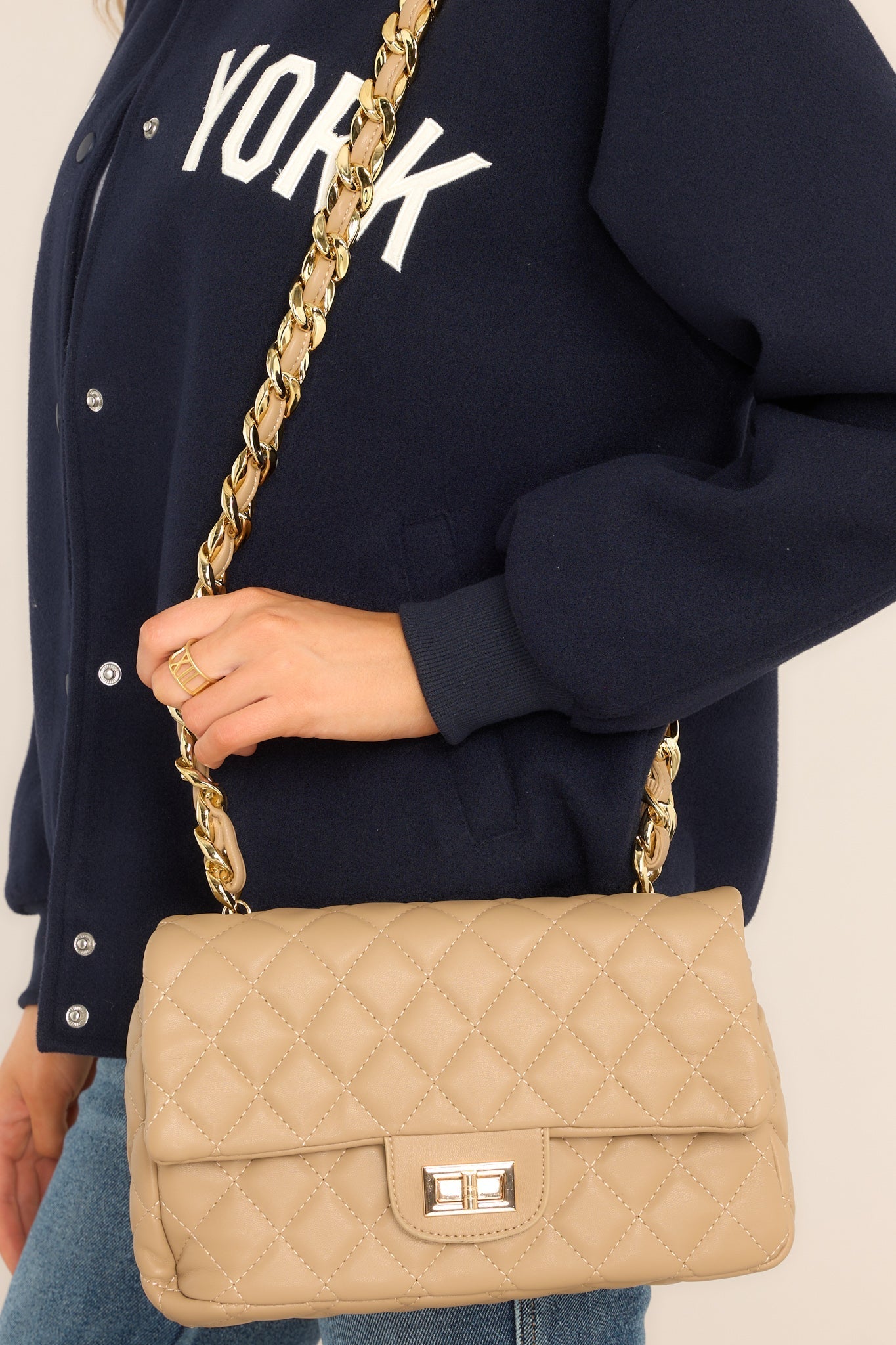 Undeniable Beauty Tan Quilted Crossbody Bag - MismiDaily - Accessories