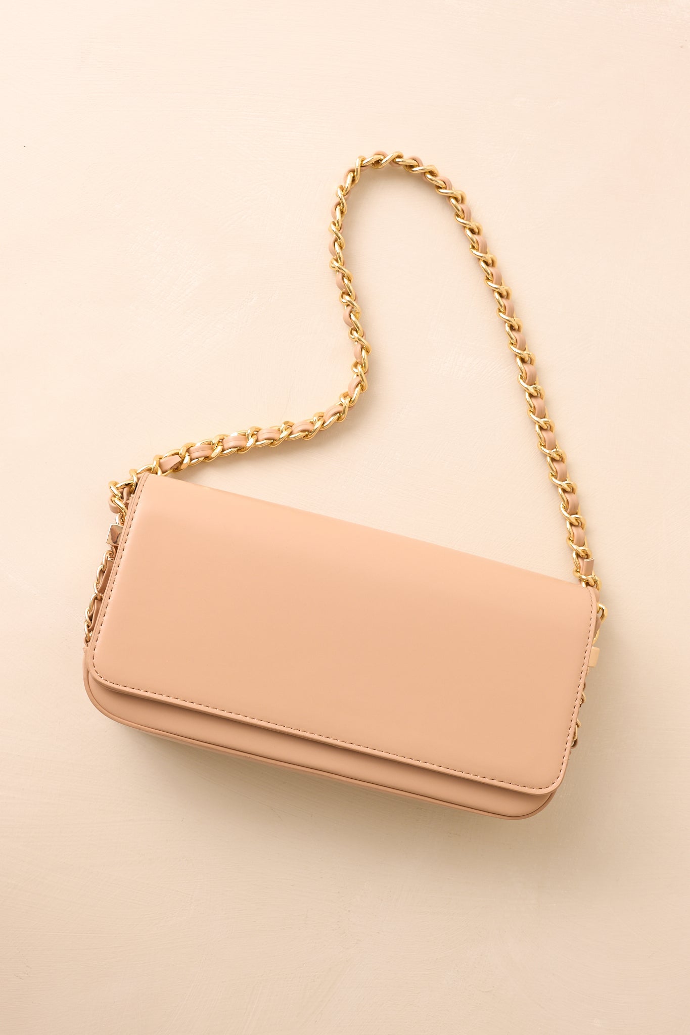 A Subtle Reminder Beige Faux Leather Baguette Handbag - MismiDaily - Accessories
