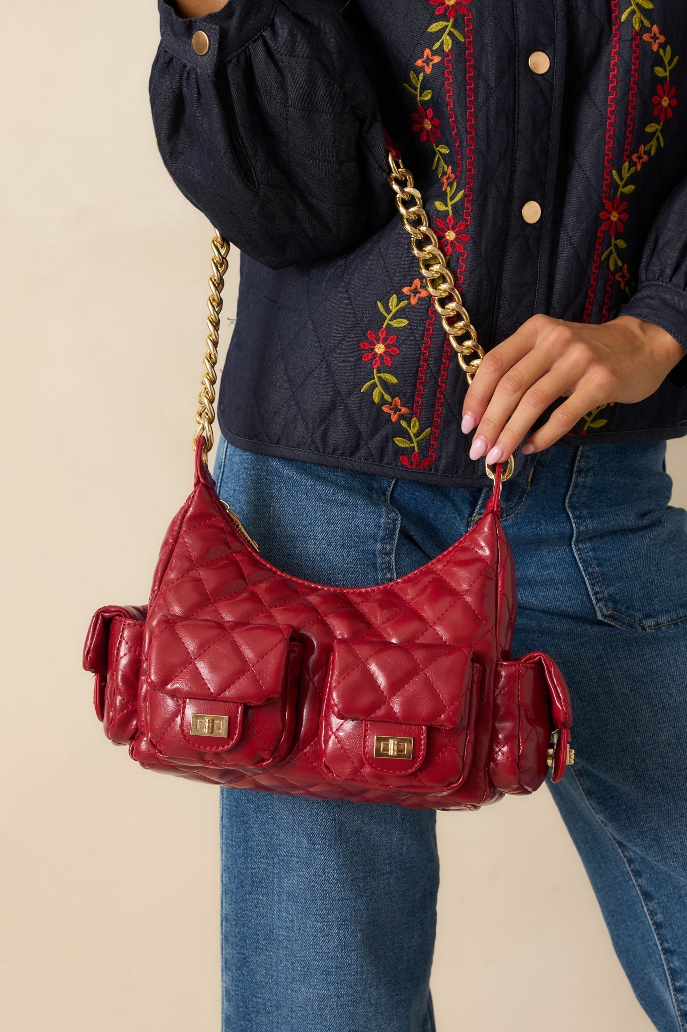 Little Something Extra Red Faux Leather Quilted Handbag - MismiDaily - Accessories