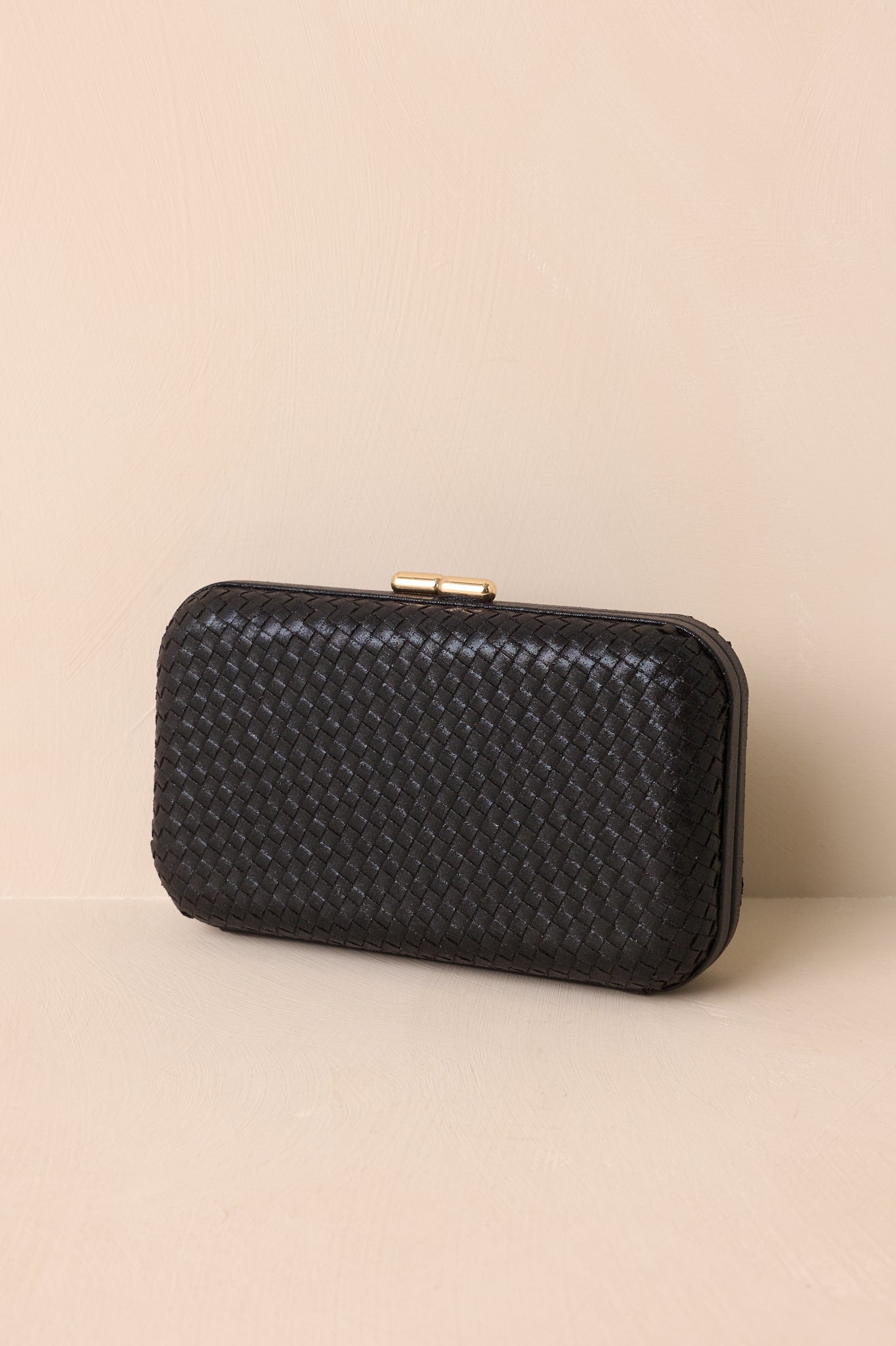 Truth Be Told Black Woven Structured Clutch Handbag - MismiDaily - Accessories