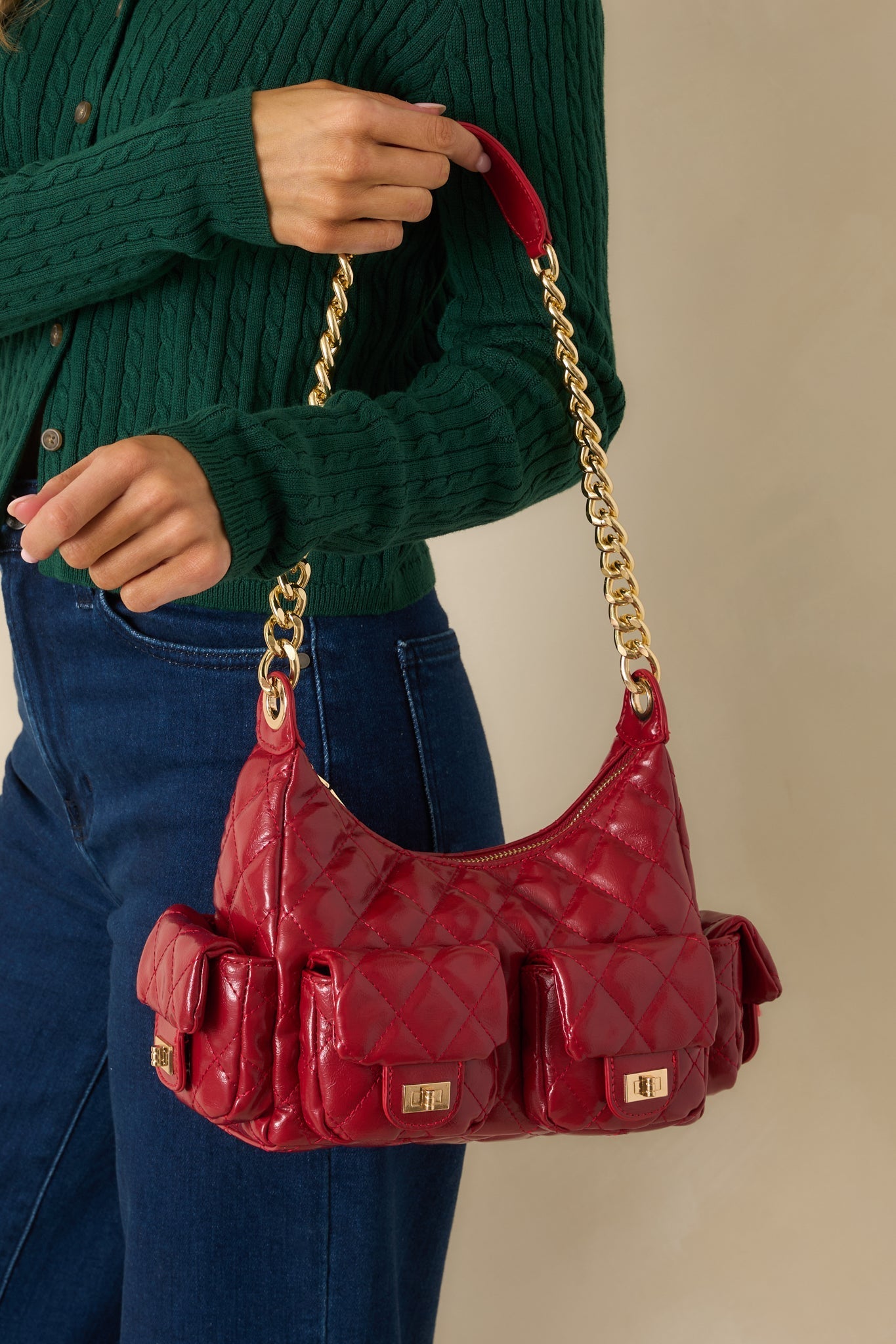 Little Something Extra Red Faux Leather Quilted Handbag - MismiDaily - Accessories