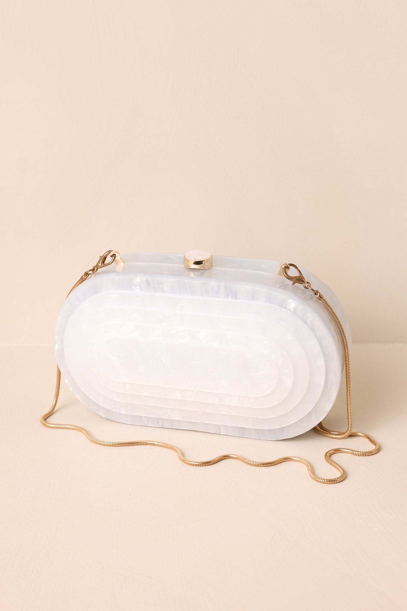 Solstice Dance Ivory Pearlescent Clutch - MismiDaily - Accessories