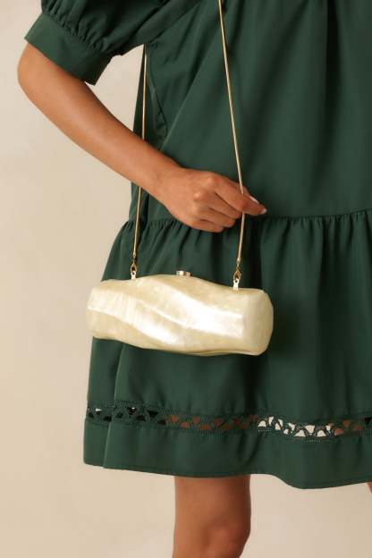 Got My Spark Back Champagne Pearlescent Spiral Clutch - MismiDaily - Accessories