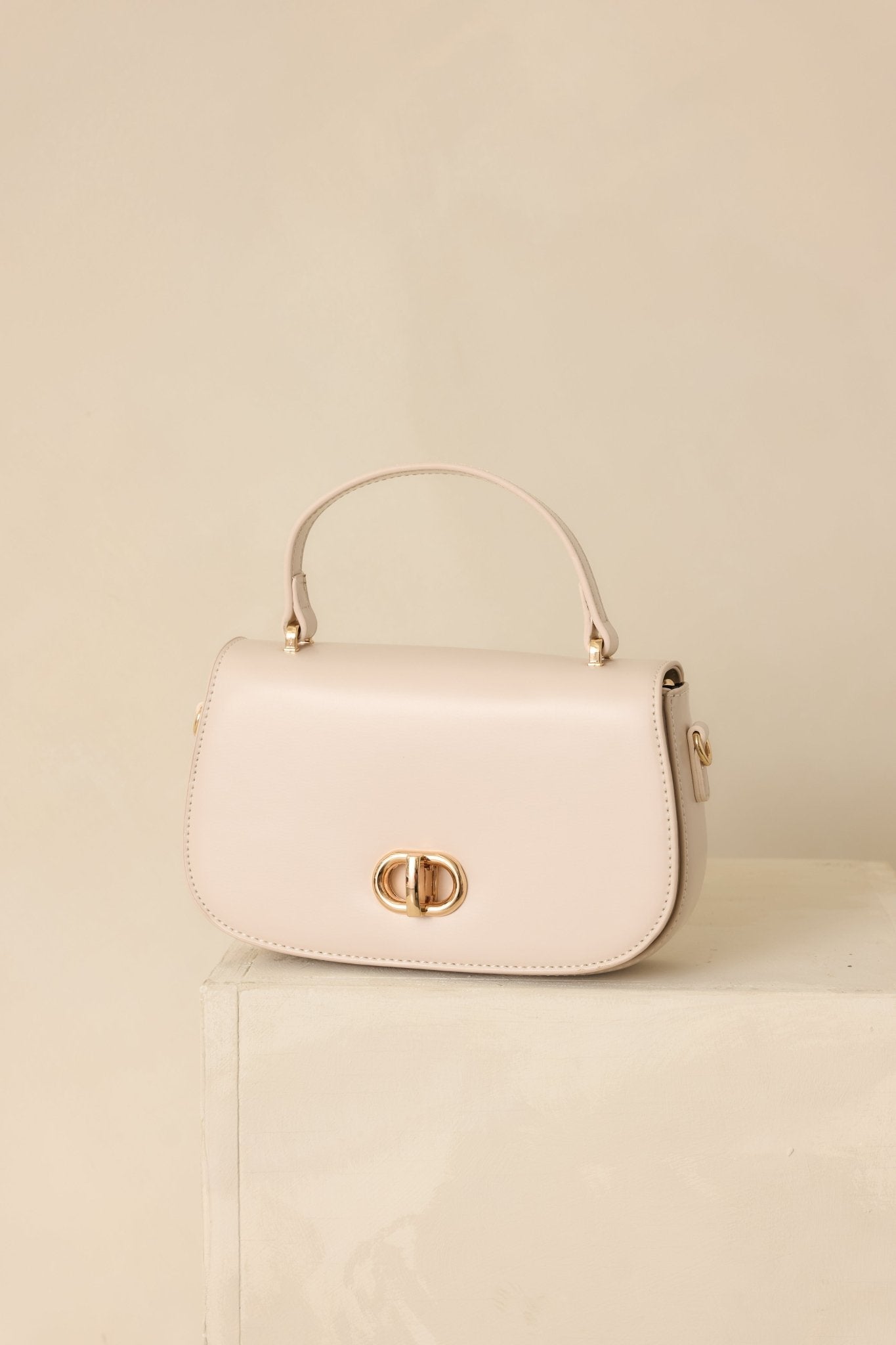 Comes Back Around Ivory Faux Leather Flap Closure Handbag - MismiDaily - Accessories