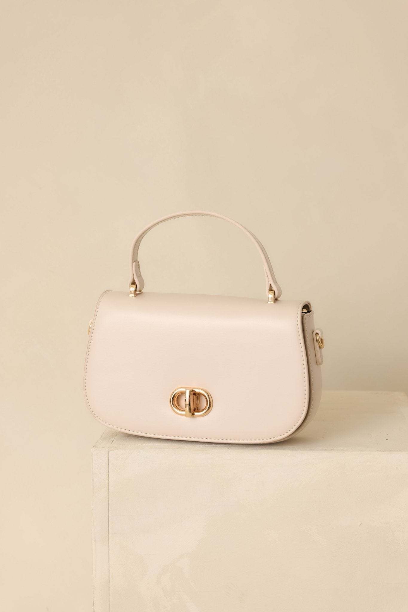 Comes Back Around Ivory Faux Leather Flap Closure Handbag - MismiDaily - Accessories