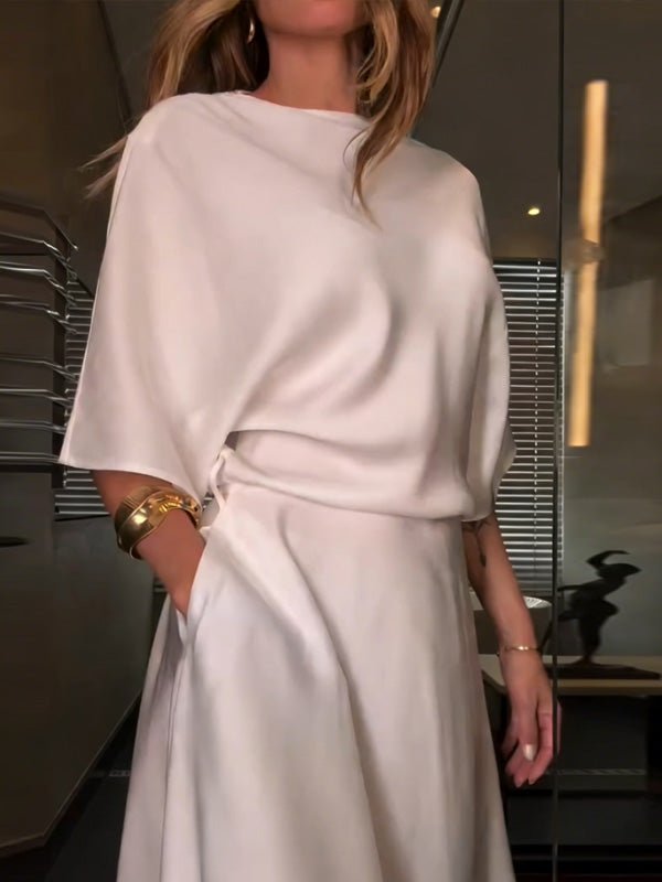 Round neck casual solid color dress - MismiDaily - Dress