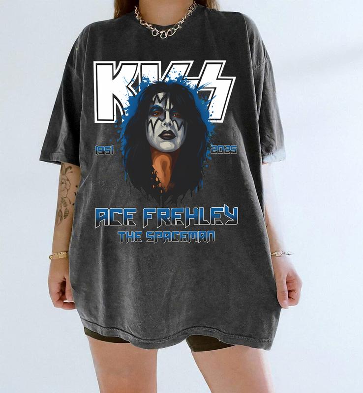 Ace Frehley Memorial Shirt KISS Tribute Tee Comfort Colors 1717 | RIP Ace Frehley The Spaceman Shirt | Rock Legend Memorial Gift