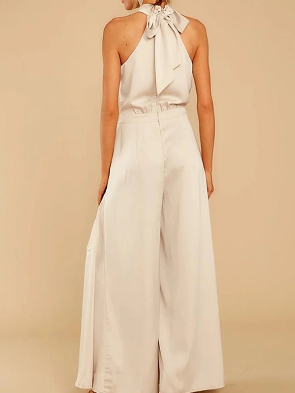 Sleeveless solid color loose - fitting jumpsuit - MismiDaily - jumpsuit