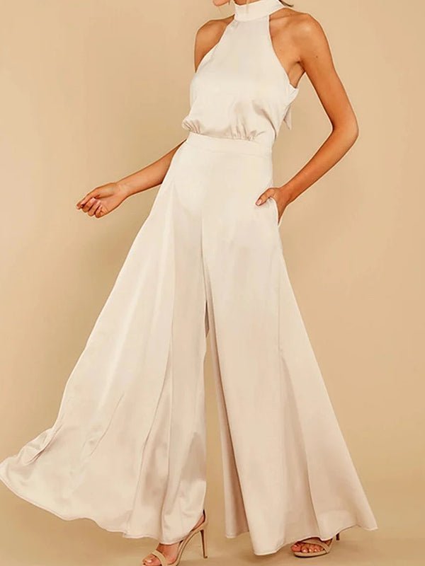 Sleeveless solid color loose - fitting jumpsuit - MismiDaily - jumpsuit