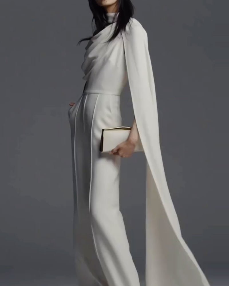 Elegant One - Shoulder Solid Color Jumpsuit - MismiDaily - jumpsuit