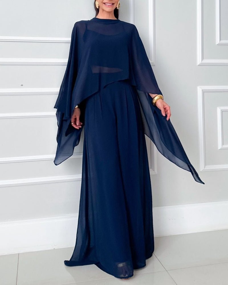 Elegant Solid Color Three - Piece Shawl Set - MismiDaily - Set