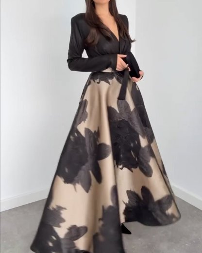 V - neck casual double - layer two - piece set - MismiDaily - Two - piece