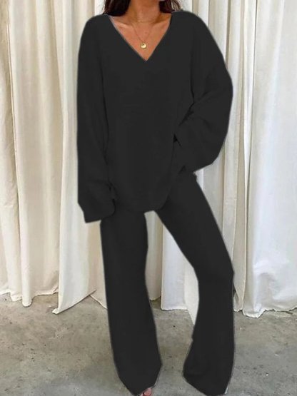 Long - sleeved casual two - piece set - MismiDaily - Two - piece