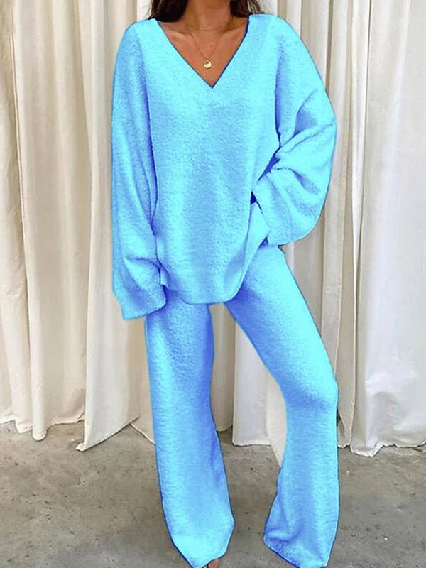 Long - sleeved casual two - piece set - MismiDaily - Two - piece