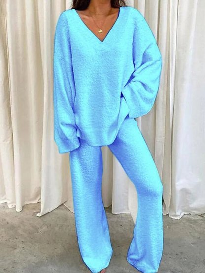 Long - sleeved casual two - piece set - MismiDaily - Two - piece