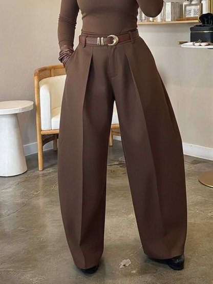 Casual long - sleeved solid color two - piece set - MismiDaily - Two - piece