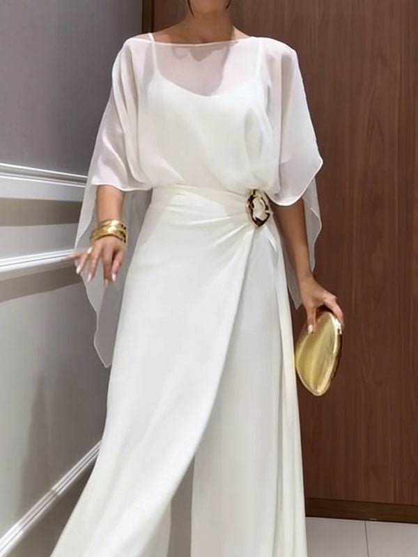 Crew neck casual solid color two - piece set - MismiDaily - Two - piece