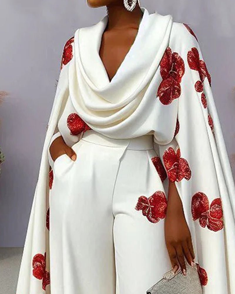 Turtleneck Long - sleeved Two - Piece Trouser Set - MismiDaily - Two - piece