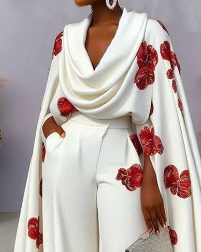 Turtleneck Long - sleeved Two - Piece Trouser Set - MismiDaily - Two - piece