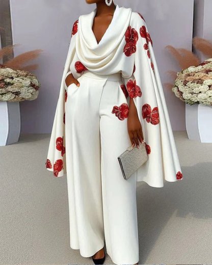 Turtleneck Long - sleeved Two - Piece Trouser Set - MismiDaily - Two - piece