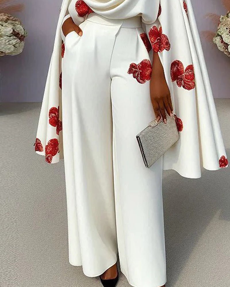 Turtleneck Long - sleeved Two - Piece Trouser Set - MismiDaily - Two - piece