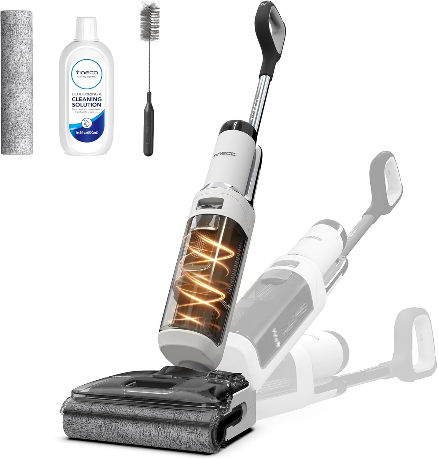 Tineco Floor One Stretch S6 Aspiradora en Seco y Húmedo, Aspirador Vertical,Posición Plana de 180 grados, Diseño Compacto de 13 cm, Autolimpieza Flashdry a 70 C en 5 Minutos, Limpieza por Las Tres Caras-Sereneota