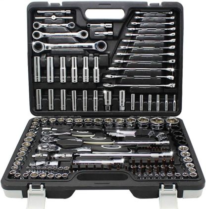 YyDDs Universal Tools Juego de Herramientas Profesionales de Reparación de Automóviles de 150 Piezas Paquete Combinado Llave de Tubería con las Herramientas Mecánicas Más Útiles Color 150PCS-Sereneota