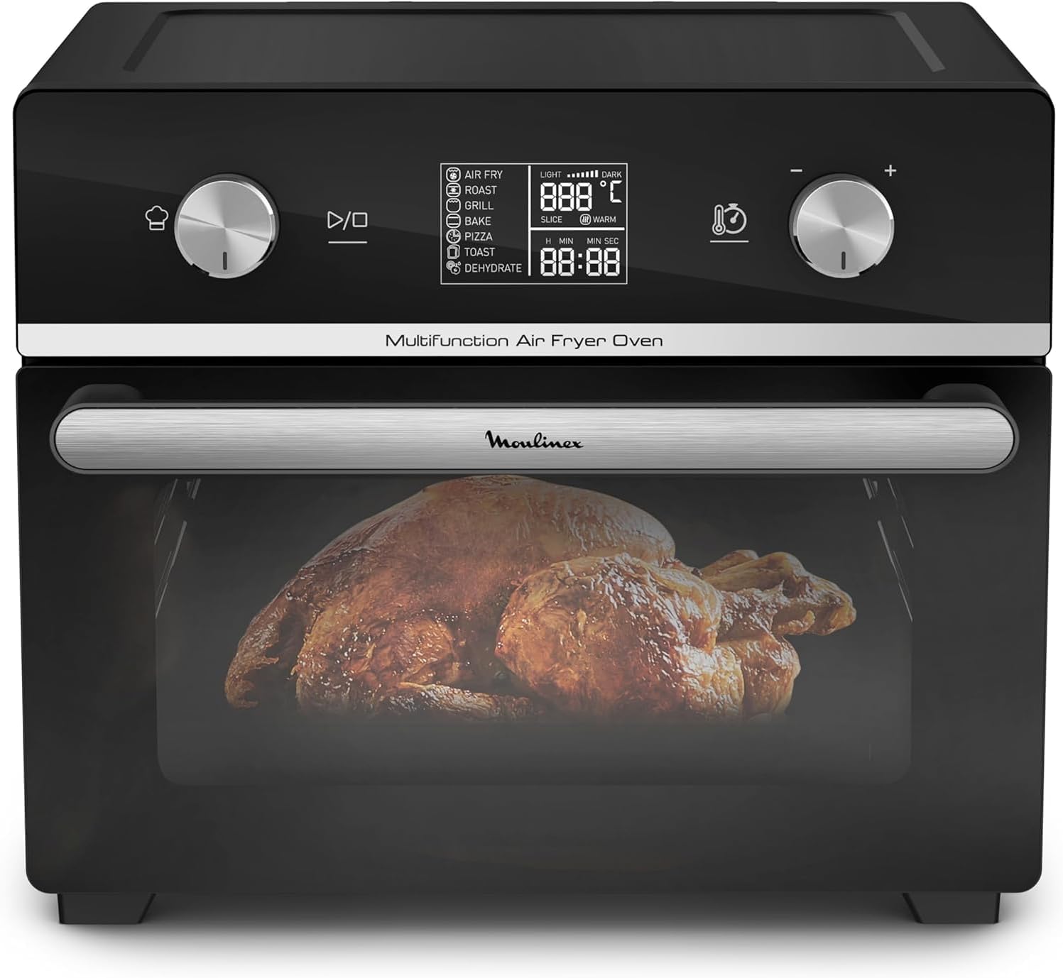 Moulinex Easy Fry Air Fryer Oven 20 L - Horno y freidora de aire, 20 L de capacidad, ahorra hasta un 70 de energía, 10 programas automáticos, tecnología Extra Crisp, pantalla digital, negra, AL6058-Sereneota