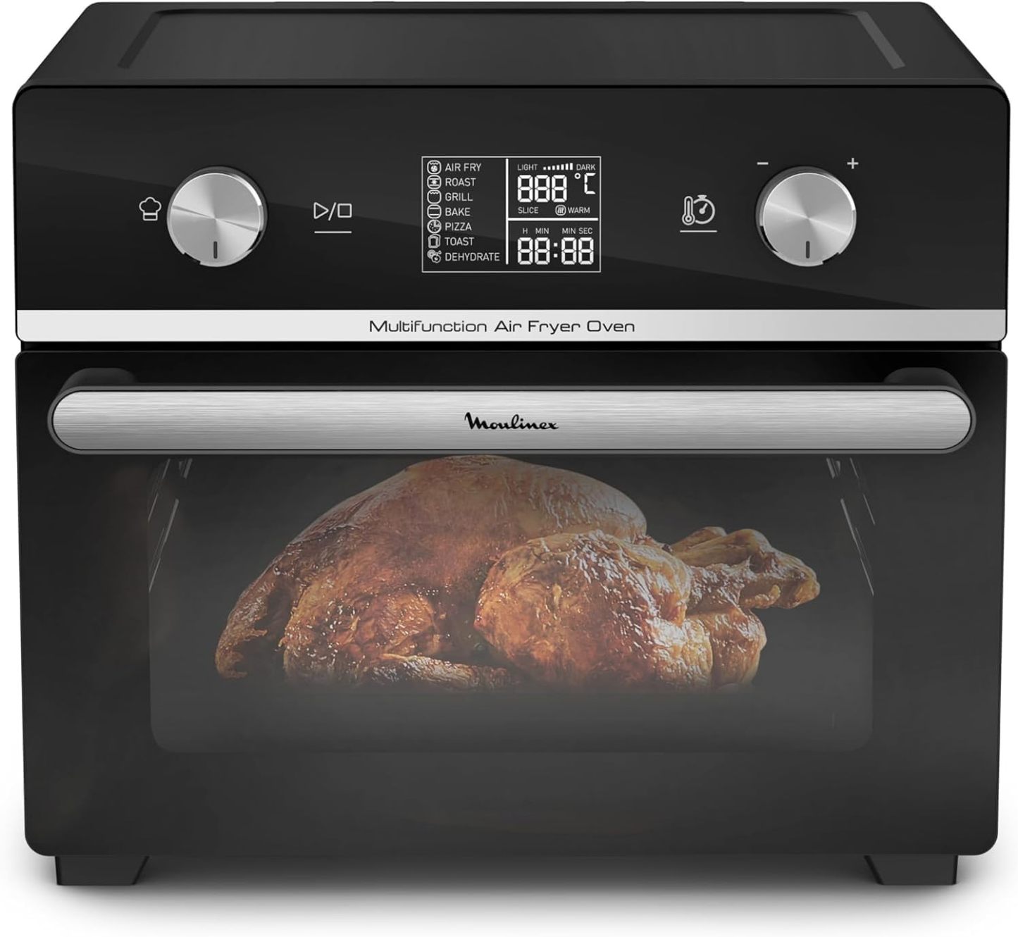 Moulinex Easy Fry Air Fryer Oven 20 L - Horno y freidora de aire, 20 L de capacidad, ahorra hasta un 70 de energía, 10 programas automáticos, tecnología Extra Crisp, pantalla digital, negra, AL6058-Sereneota