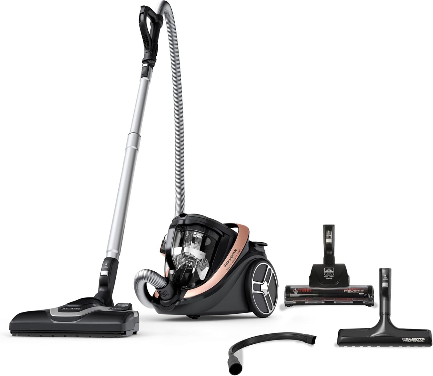 Rowenta Silence Force Cyclonic Effitech - Aspiradora sin bolsa, potencia 500 W,bajo consumo, filtración HEPA,silenciosa 59 dBA, amplio radio 12 m,gran capacidad 2,5 L,modelo para casa y coche,RO7954-Sereneota