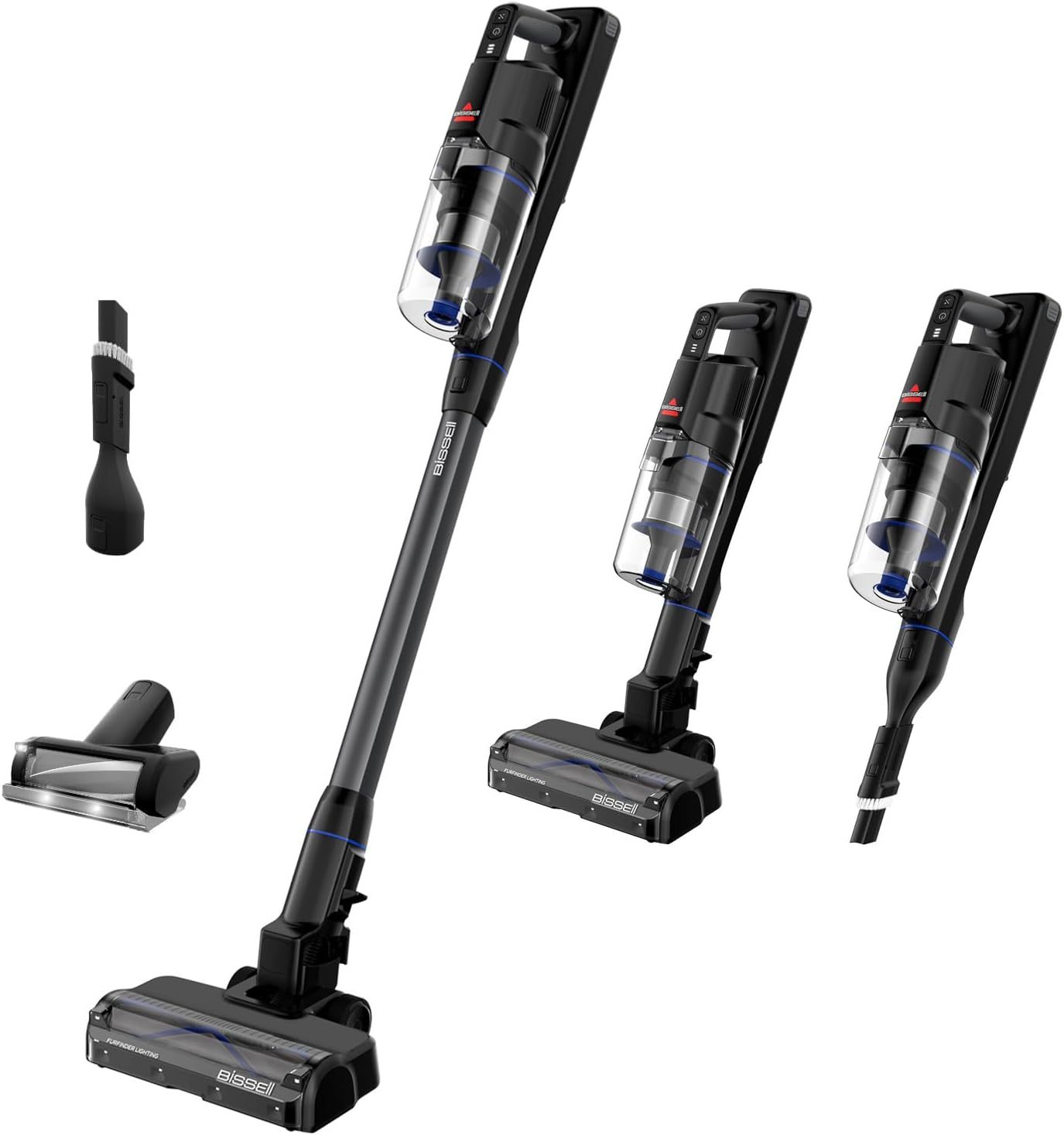 Bissell PowerClean FurGuard, Aspiradora Sin Cable, Motor 280W, Aspiradora Escoba, Rodillo Autolimpieza, Luces FurFinder, Autosoportado, Filtro HEPA, 2500 mAh Batería Extraíble, 50 min, 4091N-Sereneota